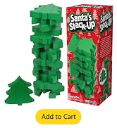 Funwares Christmas Tree Stack-Up, Wooden Blocks Stacking Game, Tumbling Tower, Family & Party Fun...