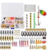 Fishing Lure DIY Kit 228pcs Spinner Making Kit Spinnerbaits Accessory Blade Clevis Wire Shaft Tre...