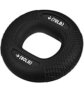 uxcell Hand Grip Strengthener, Silicone Rings Finger Forearms Exercise Grip Trainer for Rock Clim...