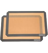 GRIDMANN Pro Silicone Baking Mat - Set of 2 Non-Stick Half Sheet (16-1/2" x 11-5/8") Food Safe Tr...