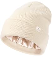 YANIBEST Satin Lined Beanie for Women Reduce Frizz Winter Hats for Women Men Silk Lining Soft Slo...