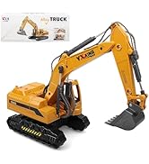 victob Metal ABS Excavator Toy, Diecast Manual Construction Equipment Digger Truck Model Toys for...
