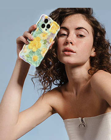 1-brand story-Colorful Retro Oil Painting Flower Laser Phone Case