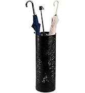 Hacaroa Metal Round Umbrella Stand Rack, Free Standing Umbrella Holder Bin, Canes Walking Sticks ...