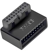 IYUANEPRO USB 3.0 19/20 Pin Right Angle Male to Female Extension Bracket for PC Motherboard - 90 ...