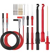 Neoteck 17PCS Multimeter Automotive Test Leads Wire Piercing Clip Puncture Probes Replaceable Gol...
