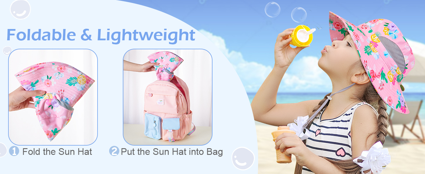 kids girls beach hat