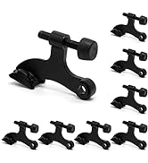 8 Pack Hinge Pin Black Door Stopper, Adjustable Heavy Duty Hinge Pin Door Stop with Black Rubber ...
