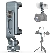 VRIG PH-18 Metal Phone Tripod Mount, 360° Phone Holder for Camera with 2 Cold Shoe Mount & 1/4" S...