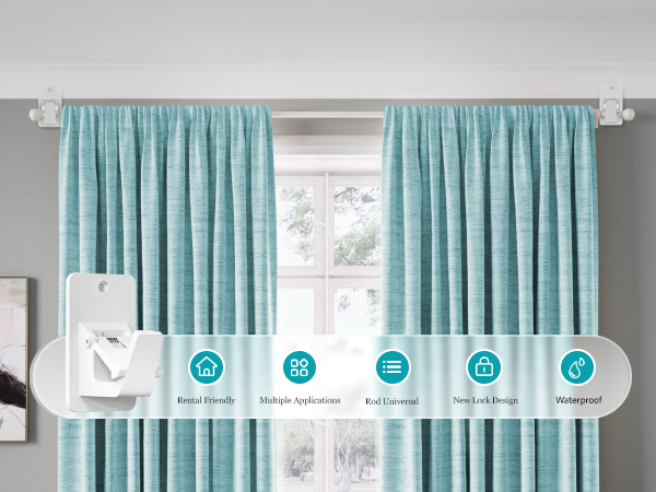Universal curtain rod holders