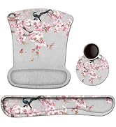 Ergonomic Keyboard Mouse Pad Set with Wrist Rest Support, Memory Foam Hand Rest Wrist Cushion Set...