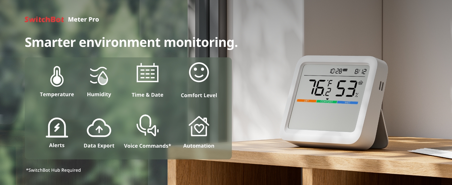 SwitchBot Bluetooth Temperature and Humidity Monitor Meter Pro