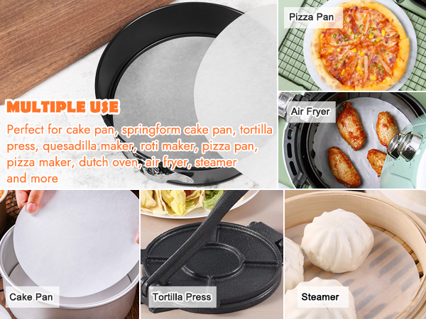 round parchment paper for pizza