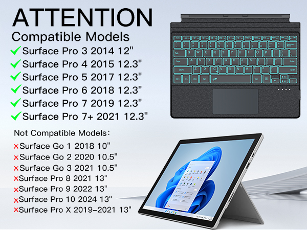 microsoft surface pro 7 keyboard