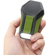 INGA Wearable Bluetooth Speaker, Mini Clip-on Portable Speaker with Light & Warning Lamp, Built-i...