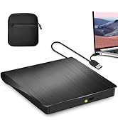 External DVD Drive with Protective Carrying Case,USB 3.0 TYPE C Portable CD/DVD +/-RW Disk Drive ...