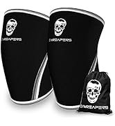 Knee Sleeves & Compression Brace (1 Pair) With Gym Bag - IPF Approved - for Squats, Fitness, Weig...