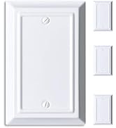 Kisrvopn Metal Electrical Outlet Covers, Light Switch Cover Wall Plates, Mid Size Thicker Decorat...