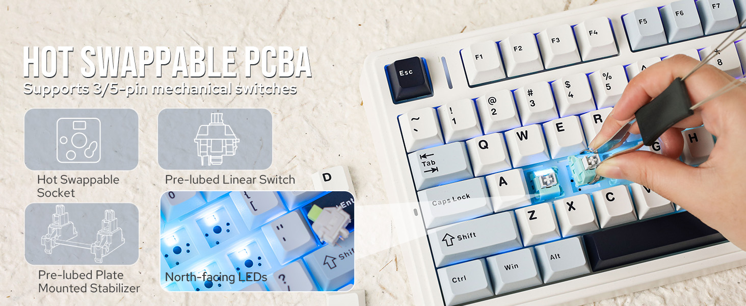 AULA F75 gaming keyboard