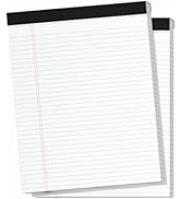 Ciphyfee 2 Pack Legal Pads 8.5" x 11", Wide Ruled Writing Notepads, 50 Sheets/Pad, Perforated Pag...