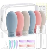 DEWSENSI 20 Pack Travel Bottles Set for Toiletries, TSA Approved Leak Proof Travel Size Container...