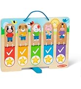 Melissa & Doug Wooden My Daily Day and Night Routines Chart for Boys and Girls 3+ - FSC Certified