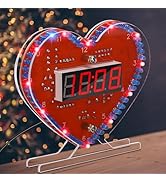 MIOYOOW Heart Shaped 4-Digit DIY Clock Kits with Rotating LED Lights, SMT/SMD Soldering Practice ...