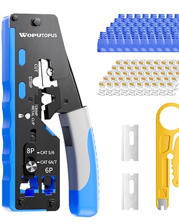 RJ45 Crimp Tool Kit Pass Through