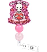 Funny Skeleton Nurse Badge Reel - Cosmisun IDK,I Just Take The Pictures Retractable Badge Holder ...