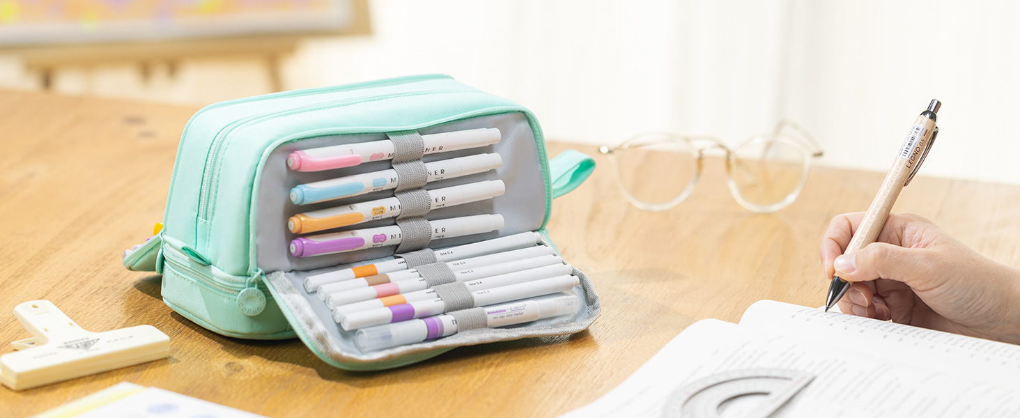4 Compartment Pencil Pouch for School Supplies