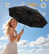 Yoobure Automatic Travel Umbrellas for Rain - Portable & Compact Umbrella for Backpack, Car, UV U...
