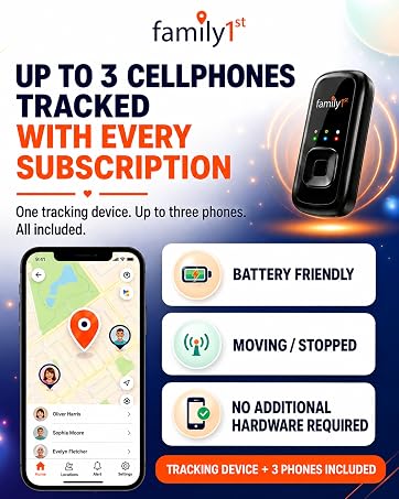 UP TO 3 CELLPHONES TRACKED WITH YOUR SUBSCRIPTION