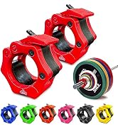 Bear Grips Olympic Barbell Clips - 1 Inch Barbell Clamps - Non Slip Locking and Quick Release Bar...