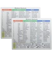 2 PCS/Pack Windows + Word/Excel (for Windows) Quick Reference Guide Keyboard Shortcut Stickers, N...