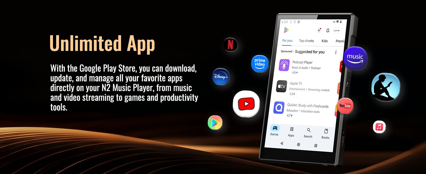 N2 mp3 player with play store