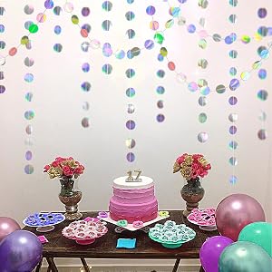 Iridescent Holographic Circle Dot Cake