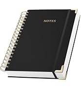 ALKALO Spiral Notebook Journal, 328 Pages Linen Hardcover College Ruled Notebook, Lined Thick Jou...