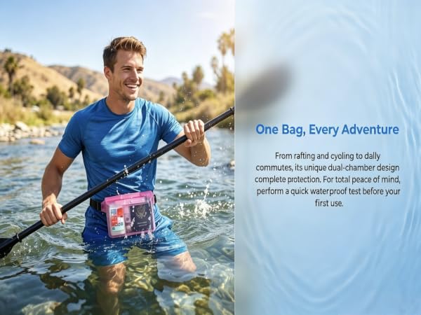 HEETA Waterproof Pack, Waterproof Pouch Dry Bag 2-Pack for Phone Passport Purse