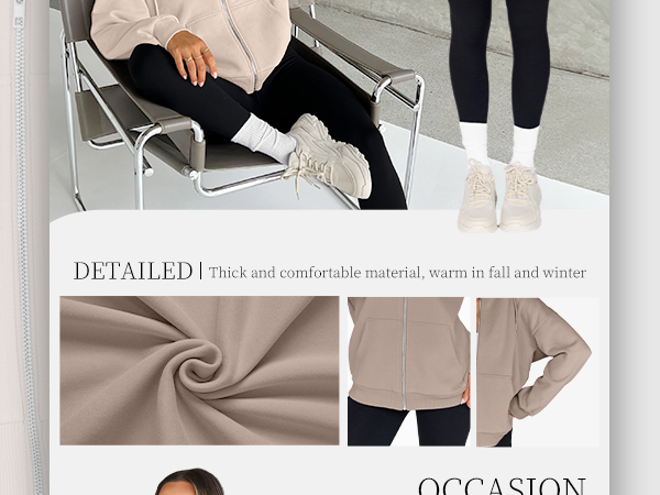 hoodies for women oversized sweatshirts fleece jacket fall clothes fashion outfits