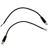 UpperFu 2Pcs DC 7.9mm x 5.5mm 8mm Male Power Wire Supply Repair Solar Laptop 16AWG Pigtail Connec...