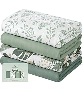 Yoofoss Muslin Swaddle Blankets, 4-Pack Receiving Blankets for Baby Boys and Girls, 47 x 47 Inche...