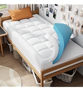 ELEMUSE Twin XL Dorm Dual Layer 3 Inch Memory Foam Mattress Topper for College, Dorm Room Essenti...