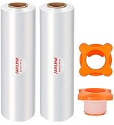 JARLINK 2 Pack Shrink Wrap Roll 500% Stretch, 15'' Stretch Wrap 1000ft, Clear Plastic Wrap with H...