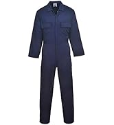 Portwest S999 Men's Euro Workwear Polycotton Coverall Boiler Suit Overall Navy, X-Large