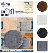 Stable the Table-6 Pack-Grey Round, Furniture Leveler & Riser, Anti-Slip Sofa Gripper for Hardwoo...