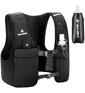 Running Vest for Women Men, Lightweight Breathable Hydration Vest with 500ml Soft Flask, Adjustab...