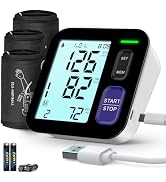 Blood Pressure Machine Upper Arm, 3 Size Cuffs, S, M/L and XL, Small 7"-9", Medium/Large 9"-17" a...