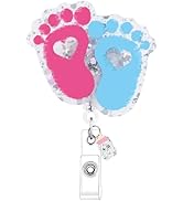Labor and Delivery Retractable Badge Holder - Cosmisun NICU Nurse ID Name Badge Reel with Alligat...
