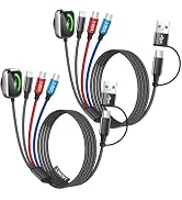 Travel Essentials 4-in-2 Multi Charging Cable for Apple Watch Charger, 5FT | Charging Cords for M...