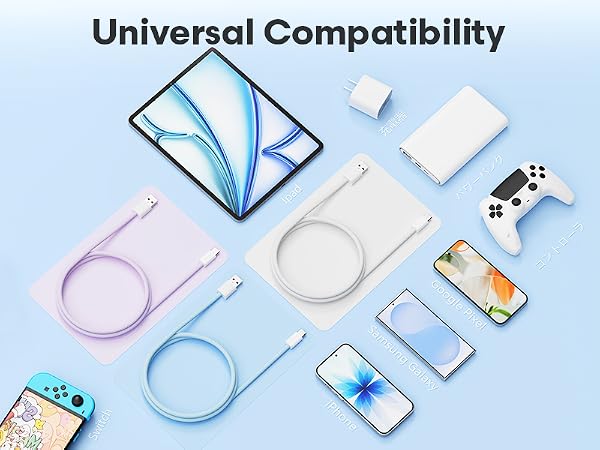 Universal Compatibility iPad, phone, Switch, charger head, laptop, earphones 2